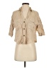 Zara Tan 3/4 Sleeve Button-Down Shirt Size S - photo 1