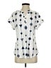 Unbranded Print Ivory Short Sleeve Blouse Size S - photo 1