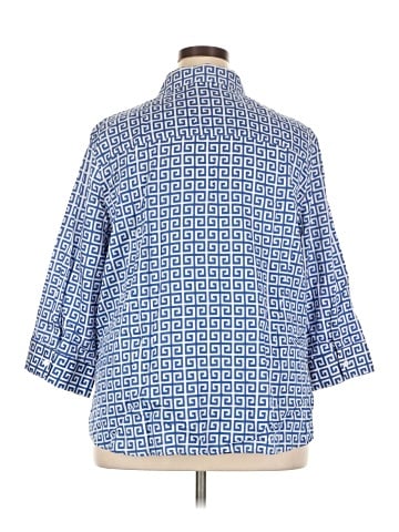 Foxcroft 3/4 Sleeve Button-Down Shirt (view 2)