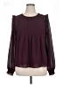 Allison Joy 100% Polyester Burgundy Long Sleeve Blouse Size XL - photo 1