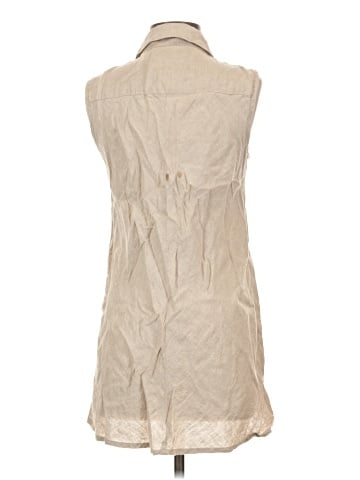 Flax Sleeveless Button-Down Shirt (view 2)