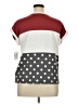 Moa Moa Color Block Red Short Sleeve Top Size XL - photo 2