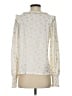 Boden 100% Cotton Polka Dots Gold Ivory Long Sleeve Blouse Size 4 - photo 2