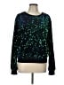 By Anthropologie 100% Polyester Stars Green Pullover Sweater Size L - photo 1