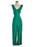 MNG Suit Solid Green Jumpsuit Size XS - photo 1