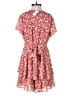 Francesca's 100% Polyester Red Orange Casual Dress Size S - photo 2