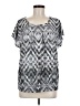 Erika Silver Short Sleeve Blouse Size M - photo 1