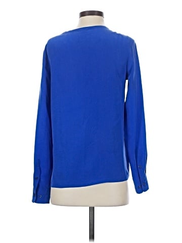 Equipment Long Sleeve Silk Top (view 2)