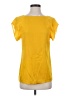 Diane von Furstenberg 100% Silk Yellow Short Sleeve Top Size 0 - photo 1