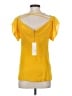 Diane von Furstenberg 100% Silk Yellow Short Sleeve Top Size 0 - photo 2