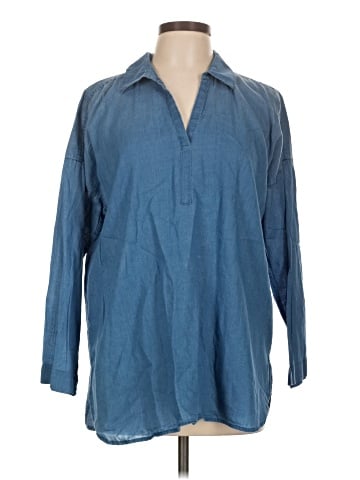 Purejill 3/4 Sleeve Button-Down Shirt (view 1)