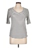 Talbots Stripes Ivory 3/4 Sleeve T-Shirt Size L - photo 1