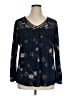 Daniel Rainn Blue Long Sleeve Blouse Size XL - photo 1