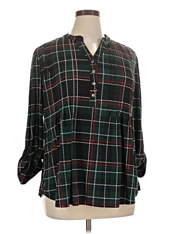 Roz & Ali Long Sleeve Blouse (view 1)