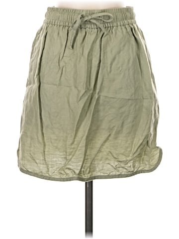 Madewell Linen-Blend Curved-Hem Mini Skirt (view 1)