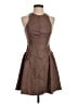 ASOS Design 100% Polyester Tweed Brown Casual Dress Size 4 - photo 1