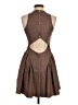 ASOS Design 100% Polyester Tweed Brown Casual Dress Size 4 - photo 2