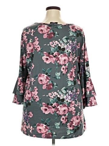 Discreet 3/4 Sleeve Blouse (view 2)