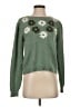 Francesca's Floral Green Pullover Sweater Size S - photo 1