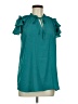 Cato Teal Short Sleeve Blouse Size M - photo 1