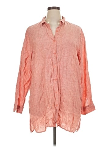 Garnet Hill 3/4 Sleeve Button-Down Shirt (view 1)