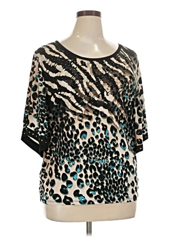 JM Collection 3/4 Sleeve Top (view 1)
