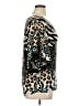 JM Collection Animal Print Teal 3/4 Sleeve Top Size XL - photo 4