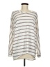 BKE Stripes Ivory Long Sleeve Top Size M - photo 1