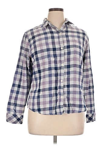 Riders by Lee 3/4 Sleeve Button-Down Shirt (view 1)
