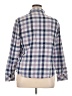 Riders by Lee Plaid Purple 3/4 Sleeve Button-Down Shirt Size XL - photo 2