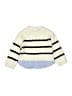 Zara Baby 100% Cotton Stripes Ivory Pullover Sweater Size 4 - 5 - photo 1