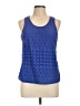 Solitaire 100% Cotton Blue Sleeveless Top Size L - photo 1