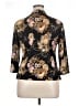 AGB Floral Black 3/4 Sleeve Blouse Size XL - photo 2