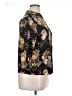 AGB Floral Black 3/4 Sleeve Blouse Size XL - photo 4