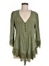 Venus 100% Rayon Green 3/4 Sleeve Blouse Size M - photo 1