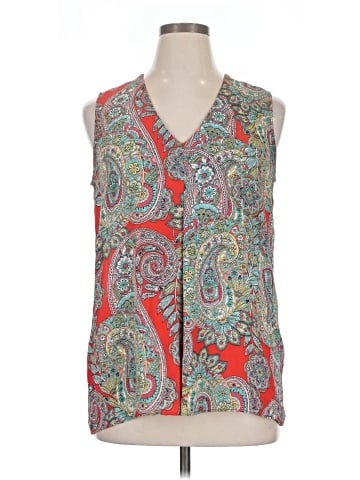 Rose + Olive Sleeveless Blouse (view 1)