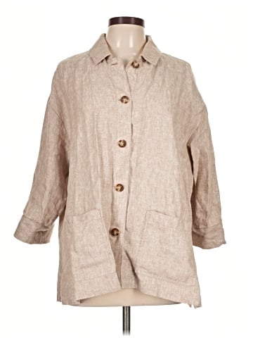 Coldwater Creek 3/4 Sleeve Button-Down Shirt (view 1)