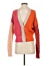Steve Madden Color Block Orange Cardigan Size S - photo 1