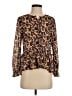 Madewell 100% Polyester Burgundy Brown Long Sleeve Blouse Size XS - photo 1