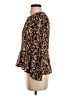 Madewell 100% Polyester Burgundy Brown Long Sleeve Blouse Size XS - photo 5