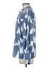 Halogen 100% Polyester Print Blue Long Sleeve Blouse Size M - photo 5