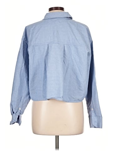 Madewell The Signature Oxford Crop Shirt (view 2)