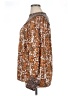 Hinge 100% Viscose Animal Print Brown Long Sleeve Blouse Size XL - photo 5