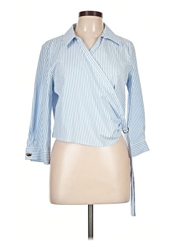 Zara 3/4 Sleeve Button-Down Shirt (view 1)