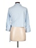 Zara Stripes Blue 3/4 Sleeve Button-Down Shirt Size L - photo 2