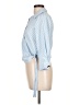 Zara Stripes Blue 3/4 Sleeve Button-Down Shirt Size L - photo 5