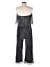 Wildfox 100% Polyester Metallic Silver Jumpsuit Size Med (2 or M) - photo 2