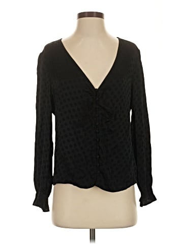 Madewell Smocked-Sleeve Daylight Top in Woven Dot (view 1)