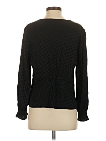 Madewell Smocked-Sleeve Daylight Top in Woven Dot (view 2)