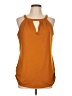 Essentials by Milano Orange Sleeveless Blouse Size L - photo 1